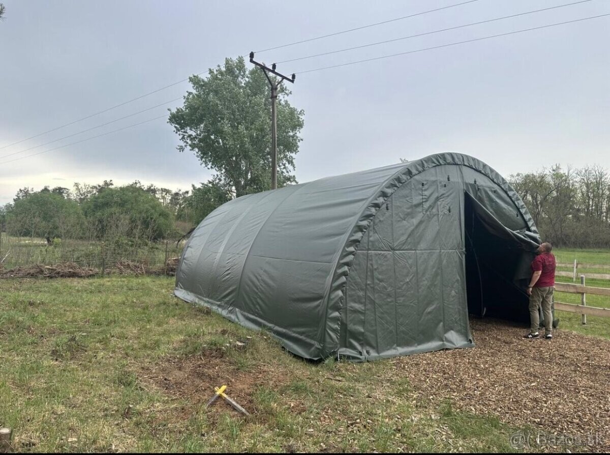 Plachtová hala 6.1x7.32x3.66m Zelená - 2