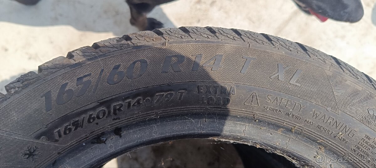3ks 165/60/14 79t zimne 20e spolu - 2