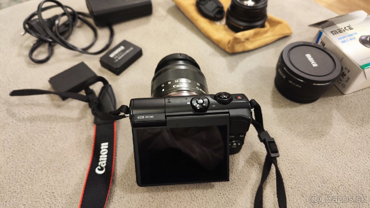 Bezzrkadlovka Canon EOS M100 + príslušenstvo - 2