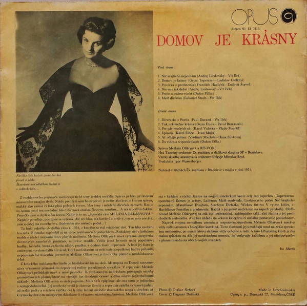 LP - Domov je krásny - Olláryová - 2