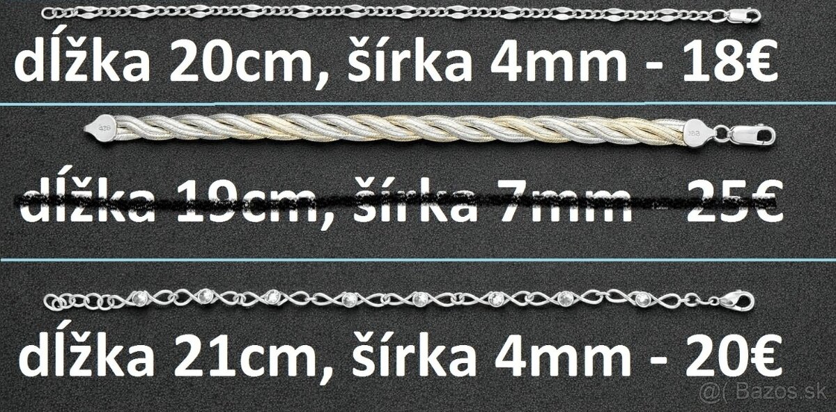 Dámske strieborné náramky - 2