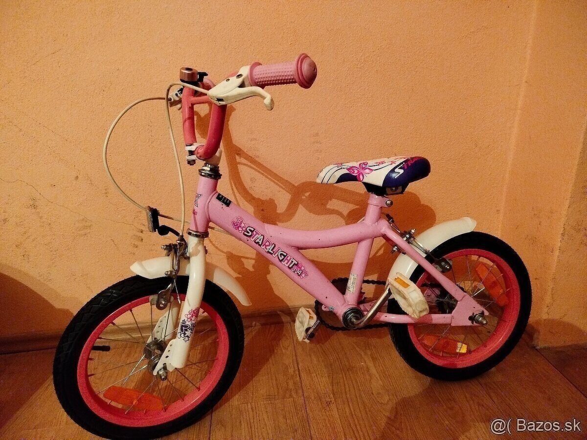 Detský bicykel 14 ružový - 2