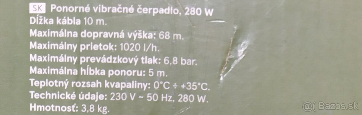 Nové čerpadlo 280W - 2