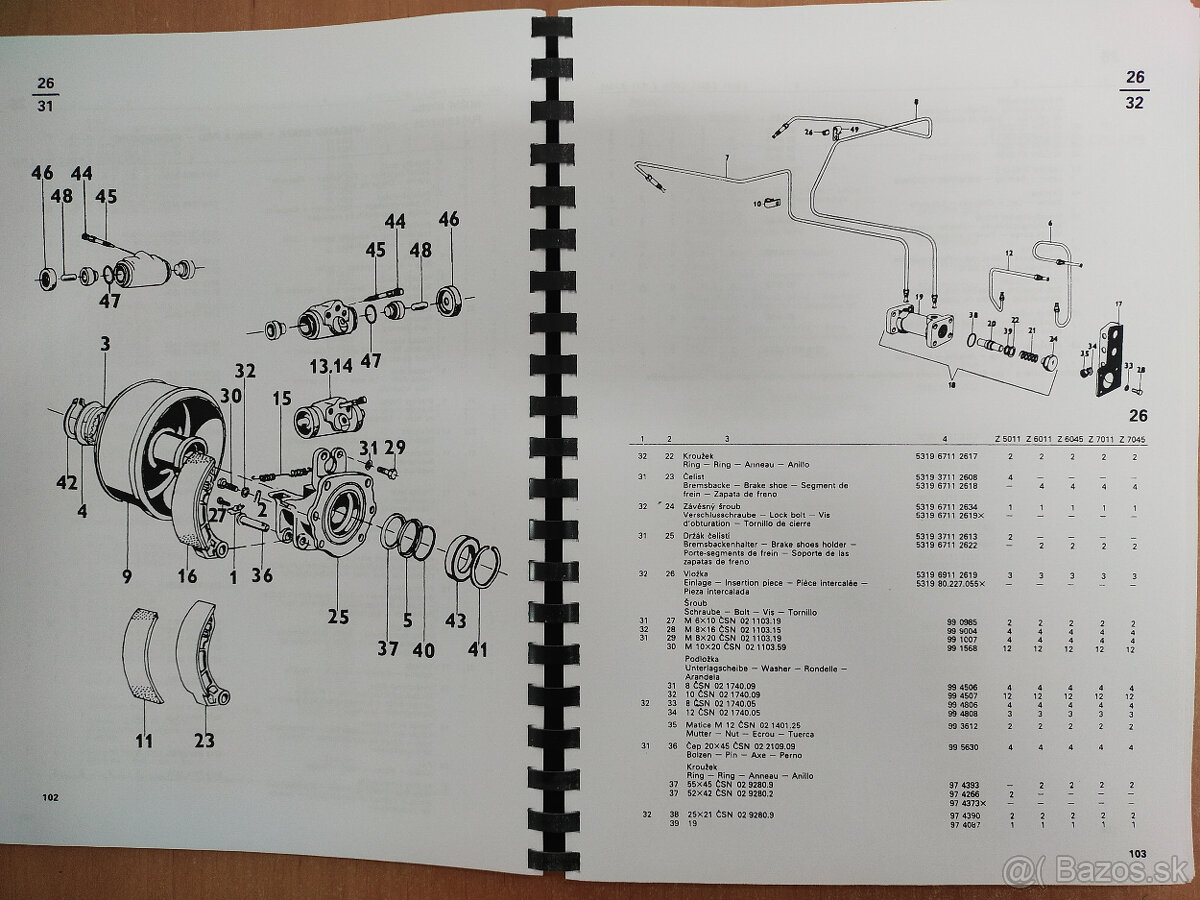 Katalóg a dielenská príručka na Zetor 5011 - 7045 - 2