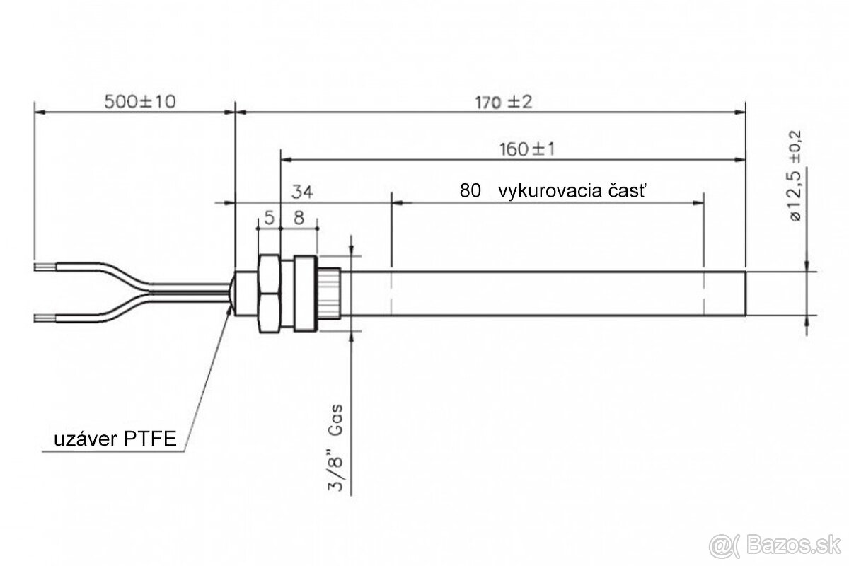 Zapaľovacia špirála 350W s 3/8" závitom HT62660 OPOP BIOPEL - 2