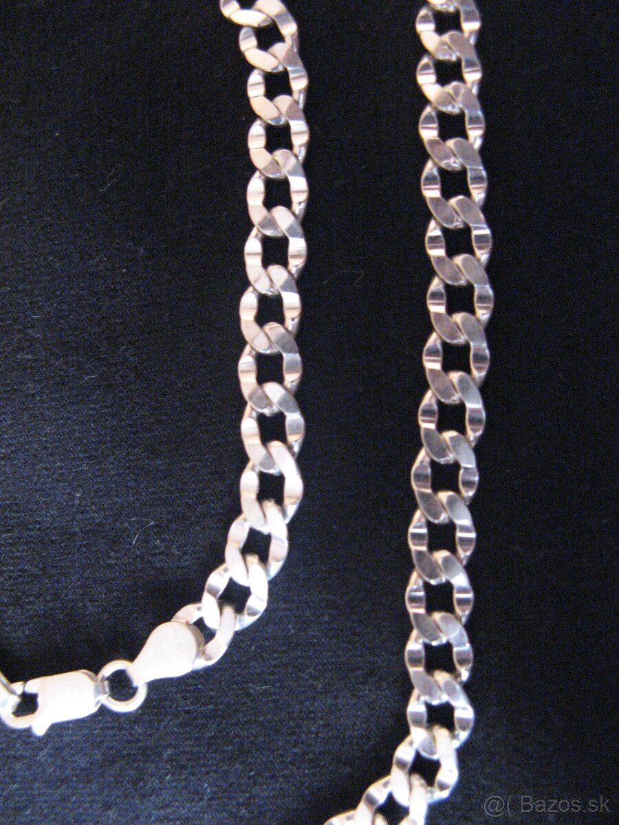 strieborný náramok a retiazku - 2