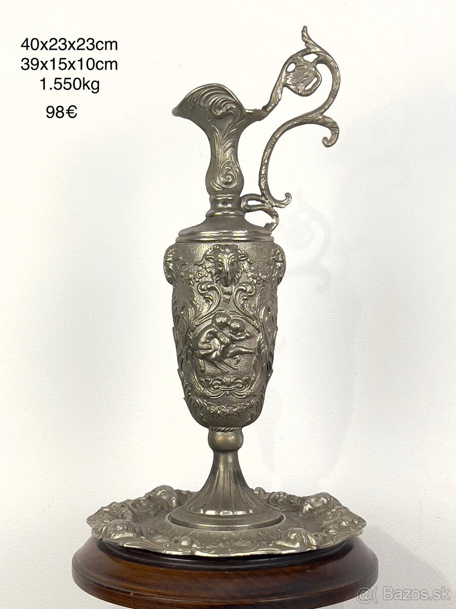 Starožitny svietnik a cínový džbán - 2