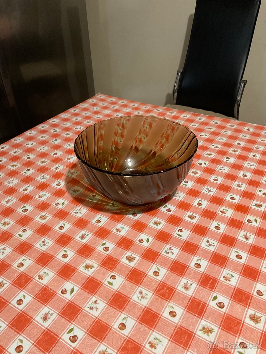 Miska z hnedého francúzskeho skla - 2