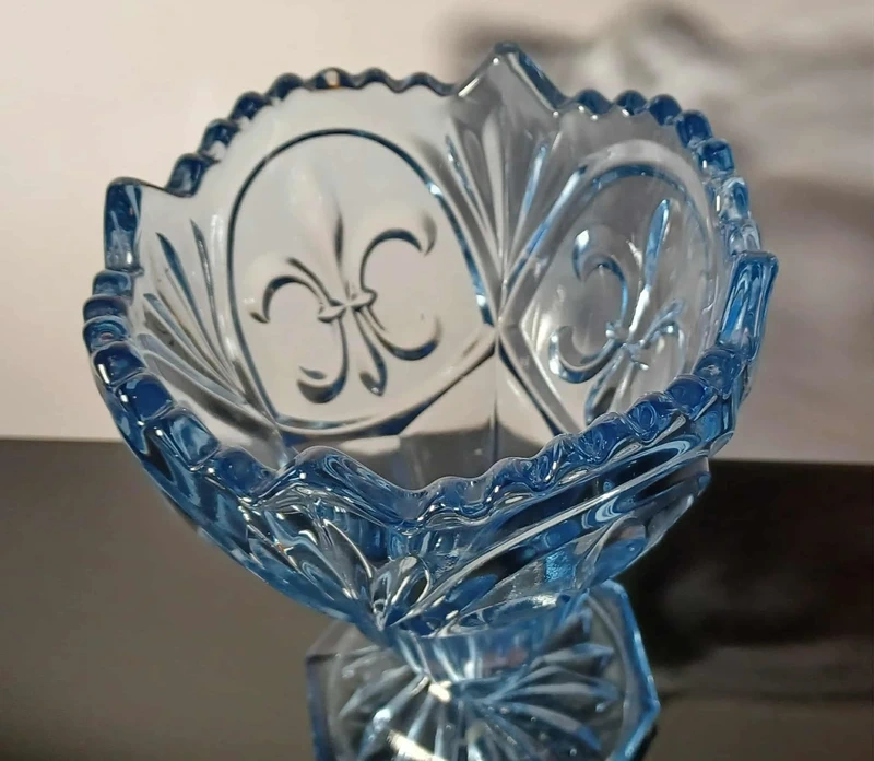 Modrá sklenená váza Josef Inwald - 2