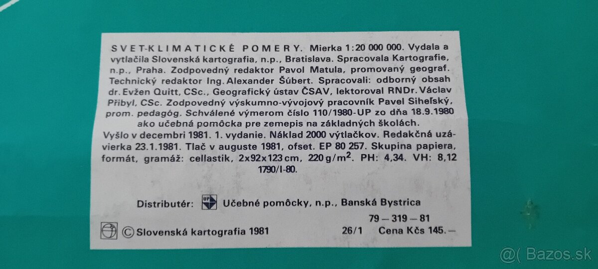 Stará mapa,Retro,Socializmus,SVET - 2