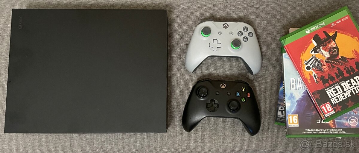 XBOX ONE X 4K 1TB + 9 TOP HIER🔥 + 2 OVLÁDAČE V SUPER STAVE - 2