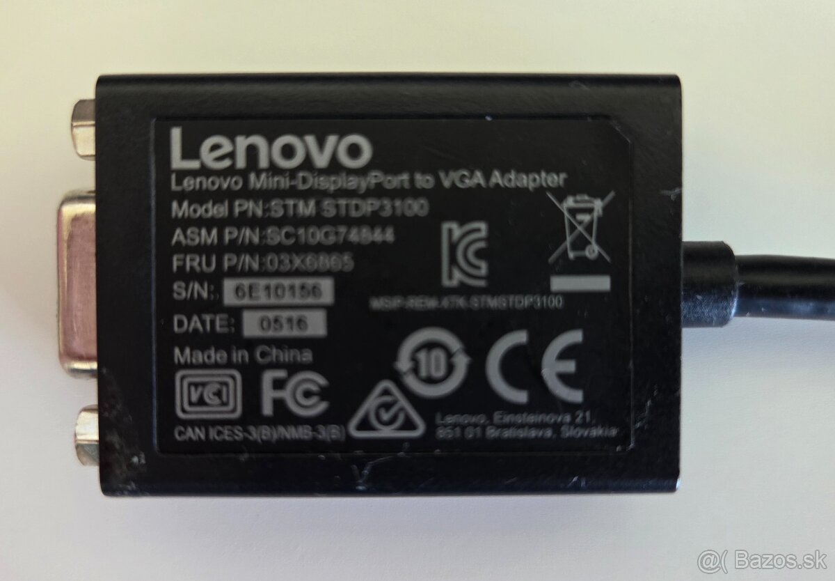 Lenovo Mini DisplayPort to VGA Adapter (03X6865) – Originál - 2