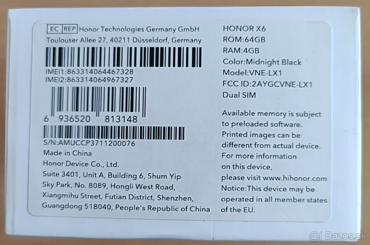 Predám HONOR X6... - 2
