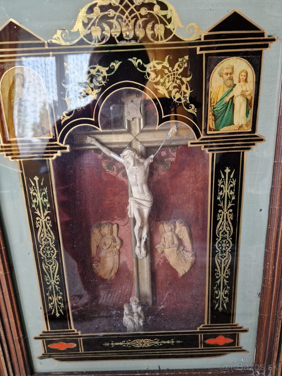 Starozitny sakralny domaci oltar - 2