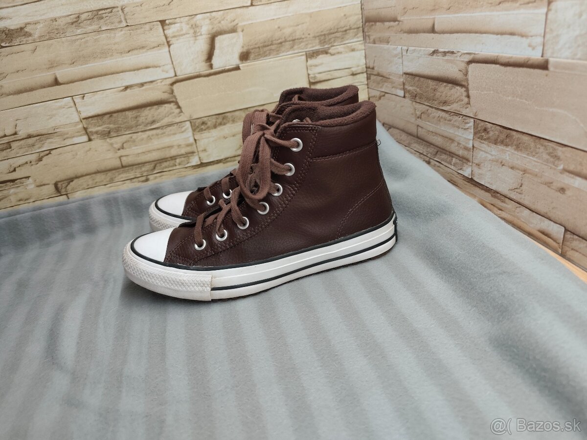 Converse 39 - uni hnedé kožené topánky - 2