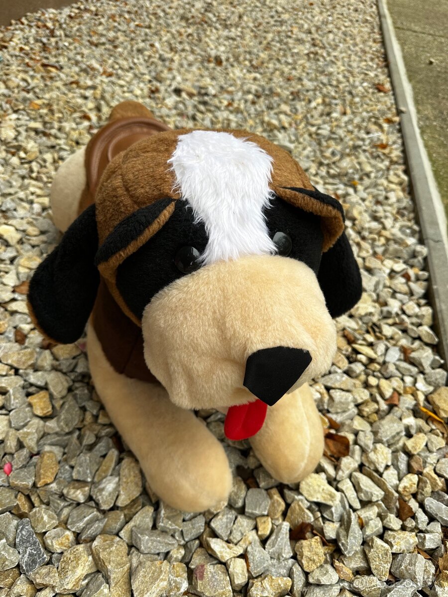 Plyšový psík - veľký na sedenie - 2