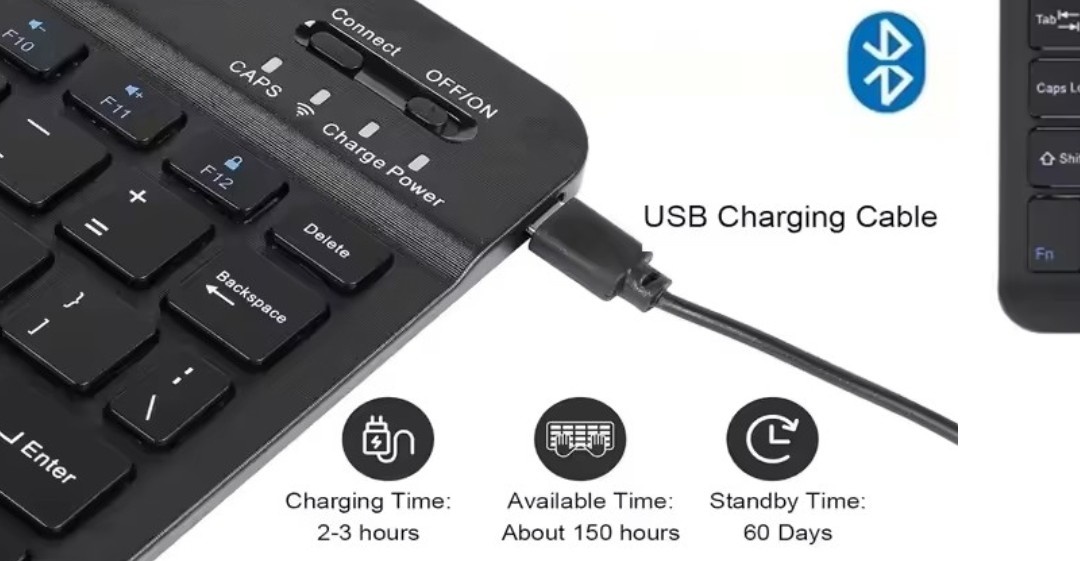 Bluetooth set klavesnica + mys BIELA - 2