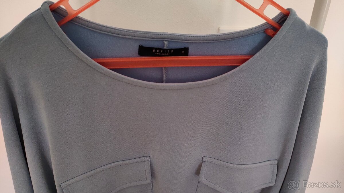 Šaty bledomodré MOHITO S - 2