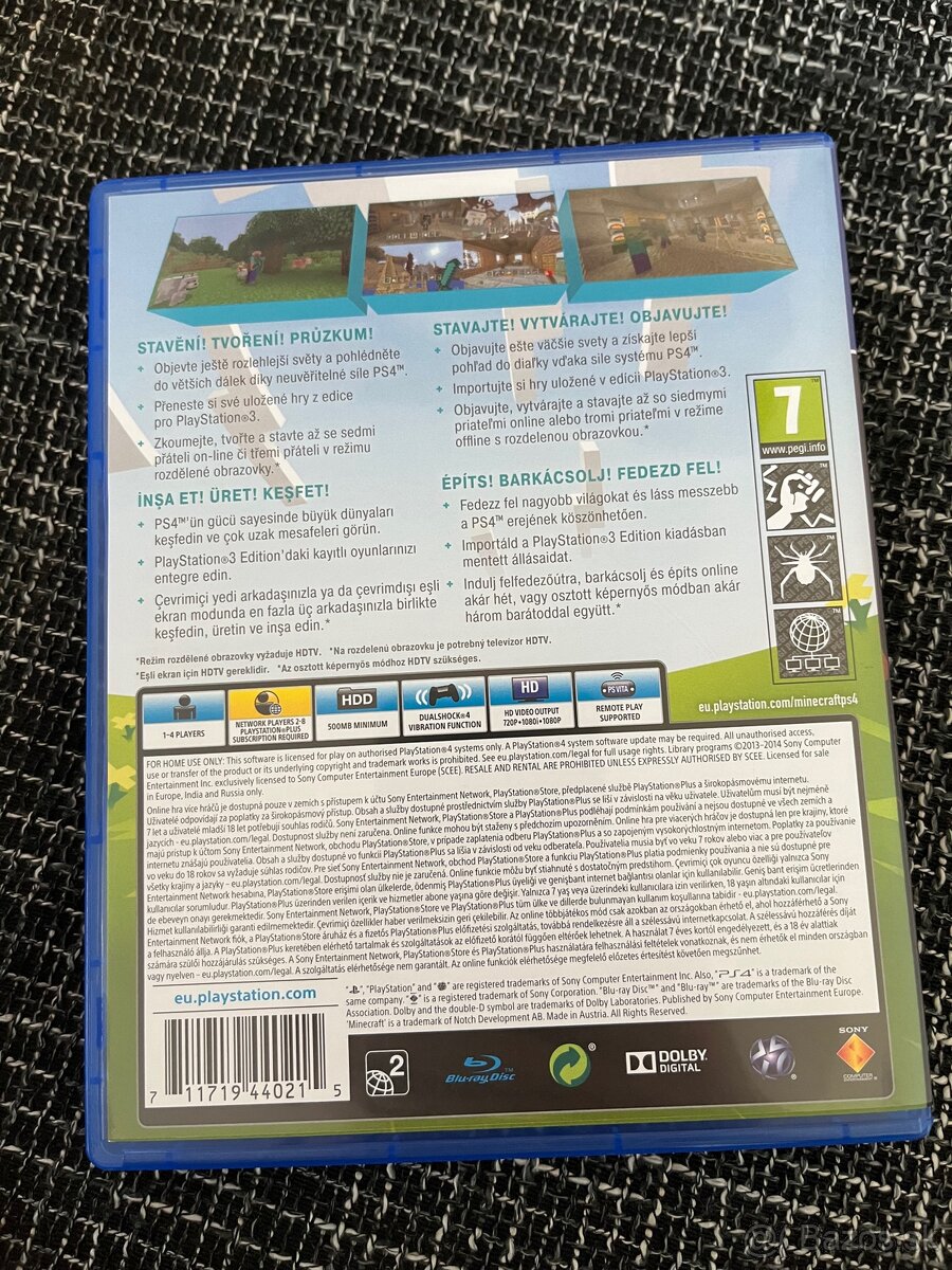 Predávam hru na ps 4 minecraft - 2