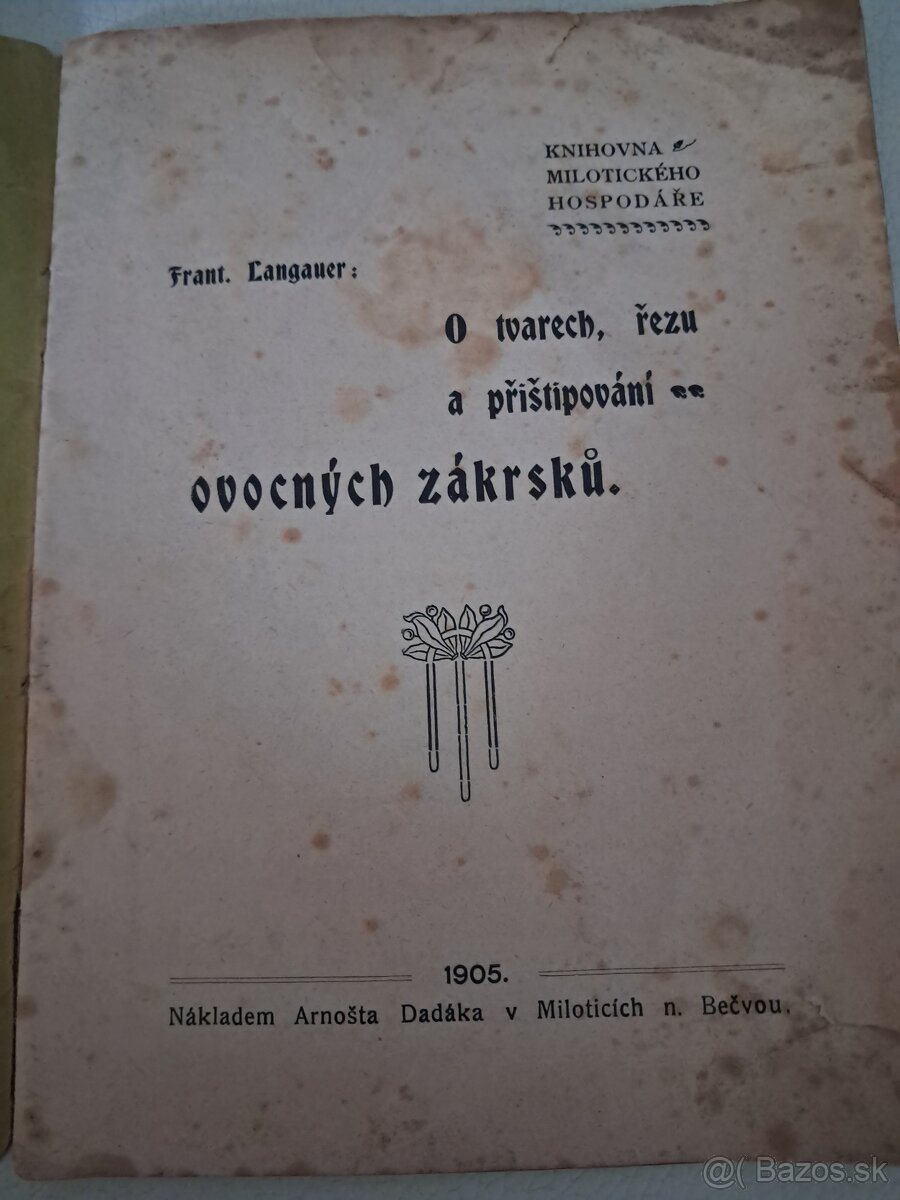 Brožúra z roku 1905 - 2