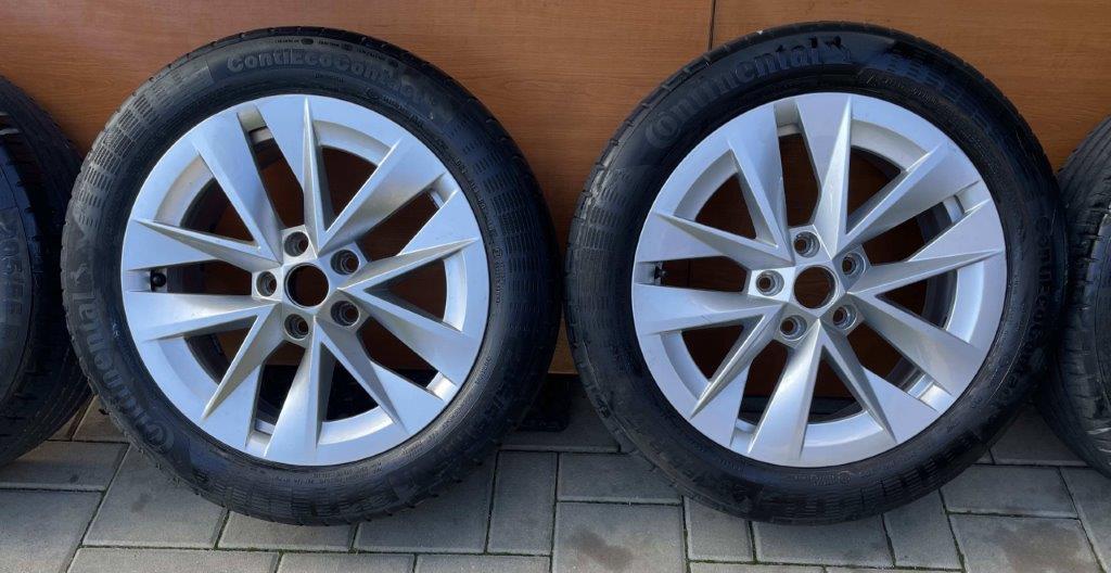 Orig.skoda alu disky 5x112 205 55 R17 Letné - 2