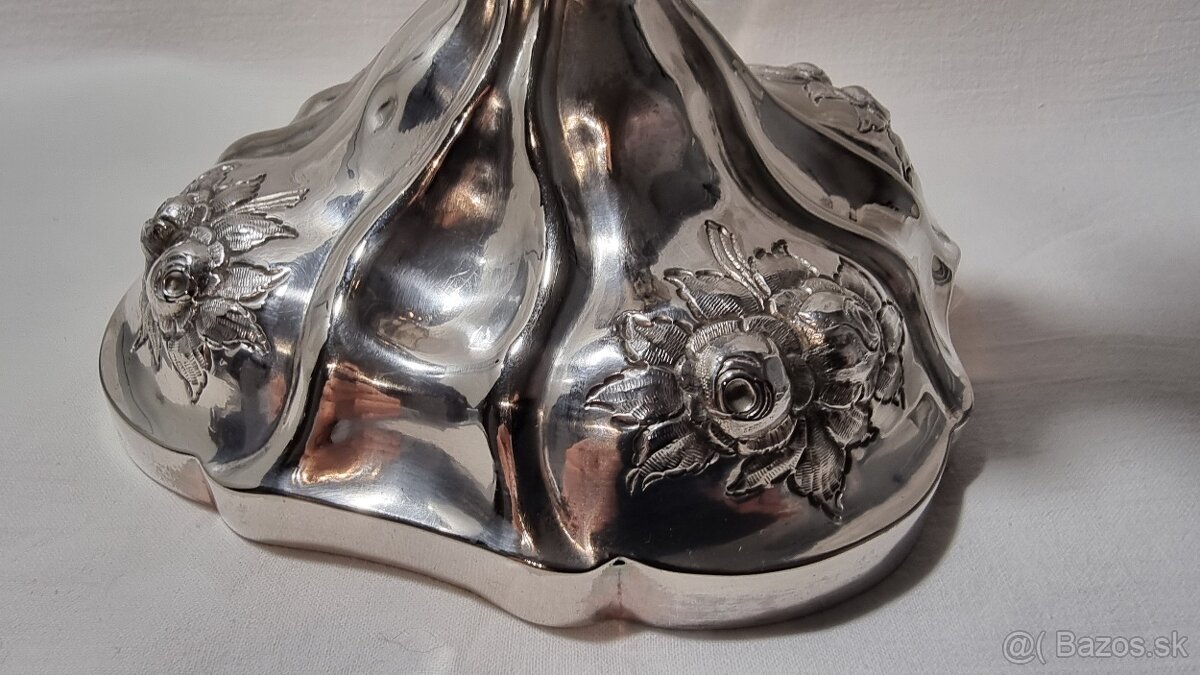 Starožitný strieborný svietnik - 354 gramov - 2