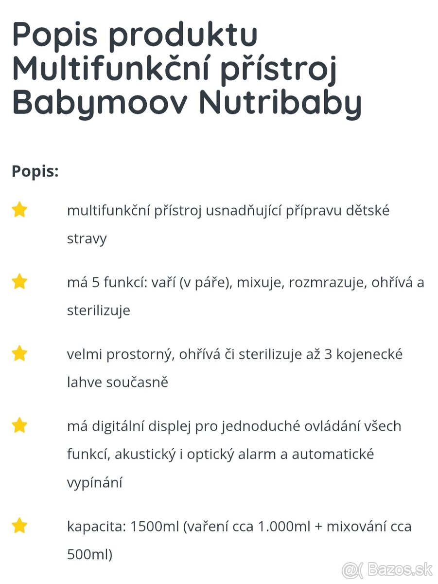 Multifunkčný robot Babymoov - 2