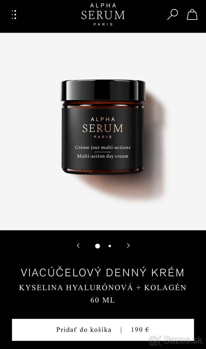 Luxusný denný krém Alphaserum PC 190€ - 2