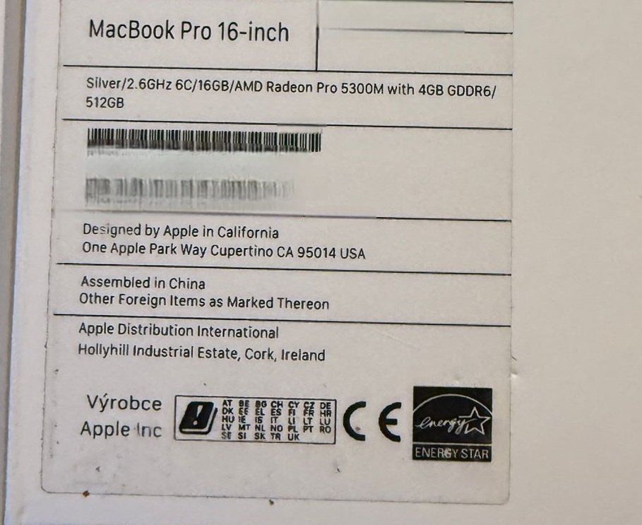 MacBook PRO 16' - 2