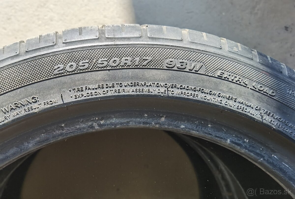 letné pneumatiky 205/50 r17 - 2