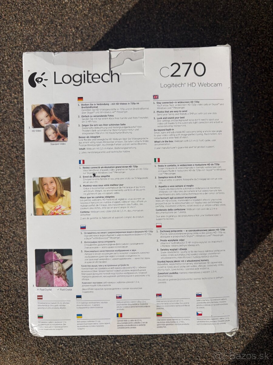 Logitech C270 HD webkamera 720p s mikrofónom - 2