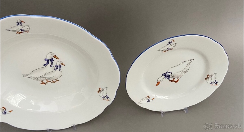 Nová Tanierová súprava husi pre 6 osôb, 18 dielna, - 2