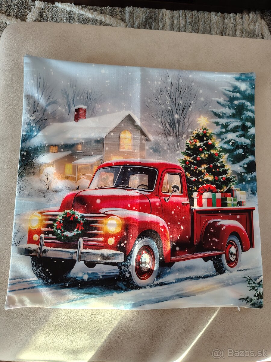 Vianočná obliečka na vankúš - 2