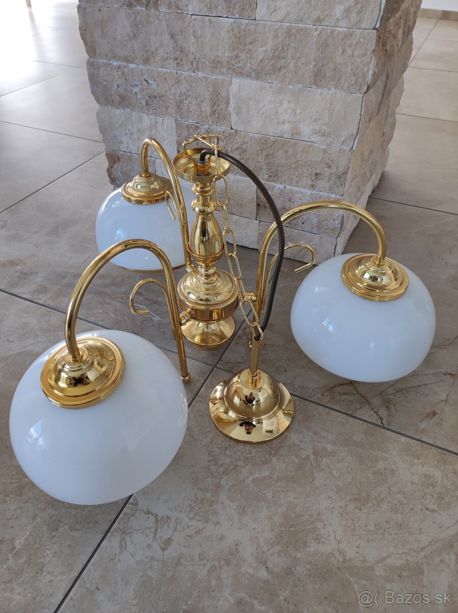 Luster zlatý trojramenný - 2