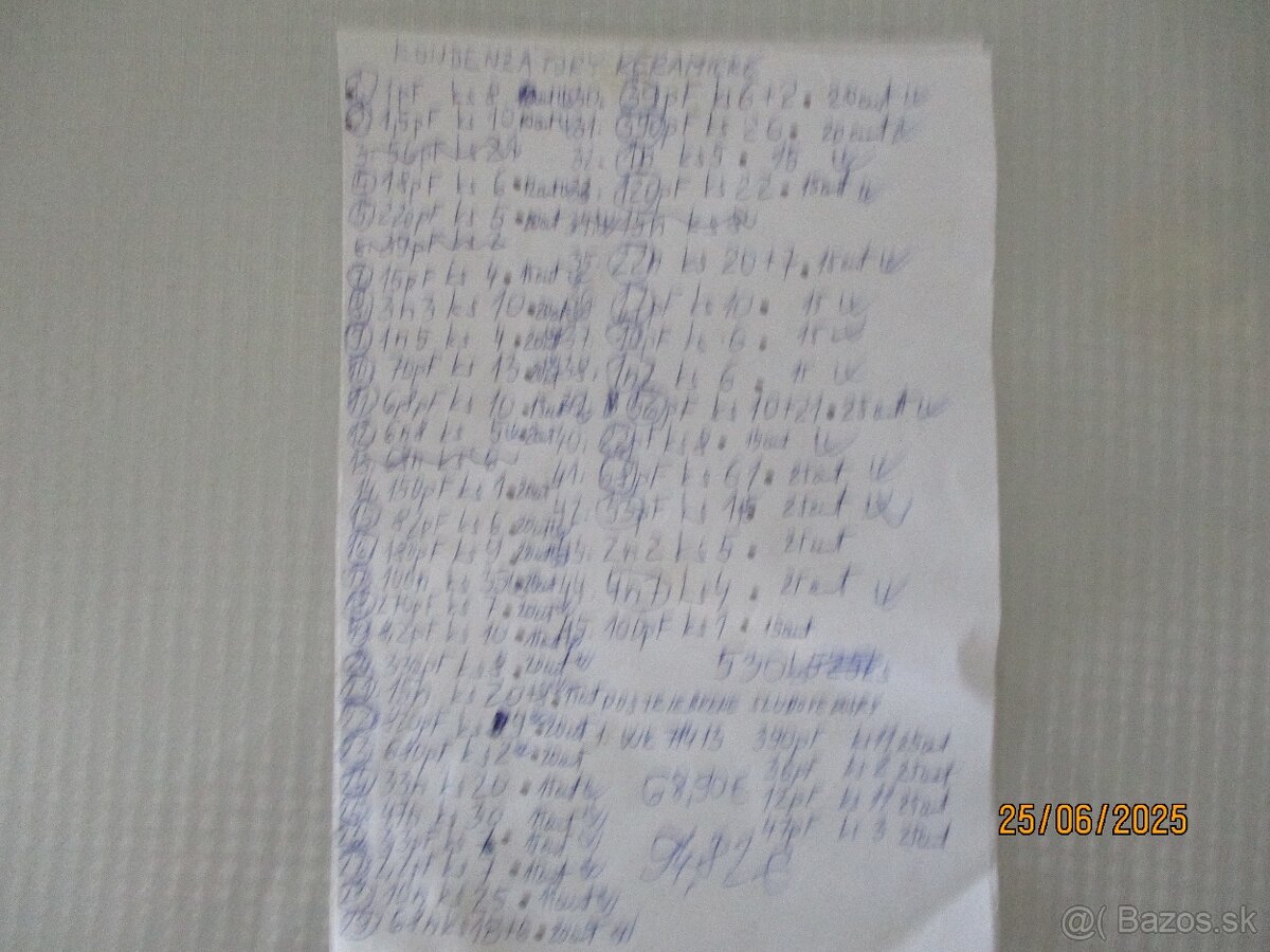 Predám keramicke kondenzatory 530ks - 2
