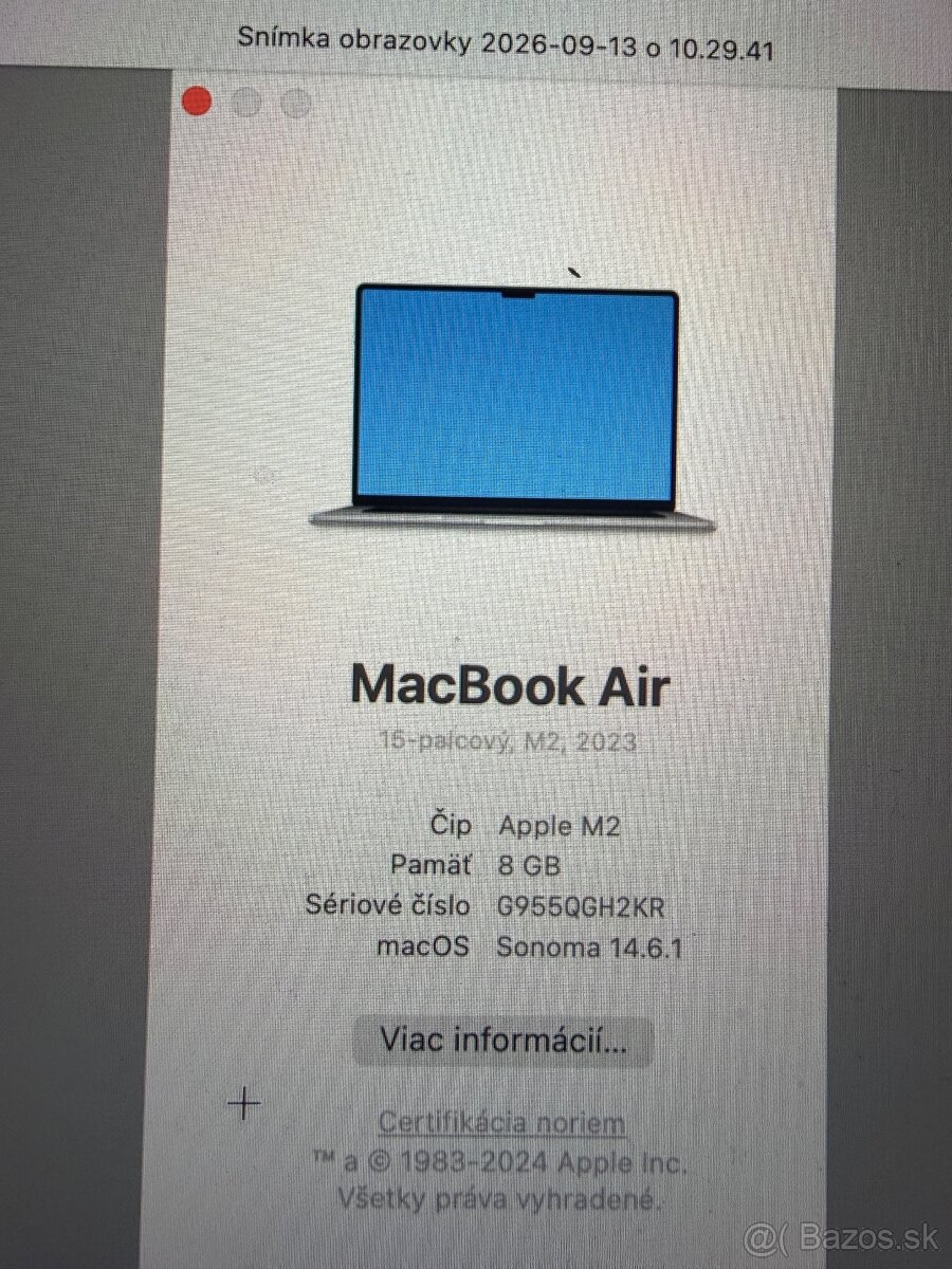 Predám MacBook Air 15” (2023) s čipom Apple M2. - 2