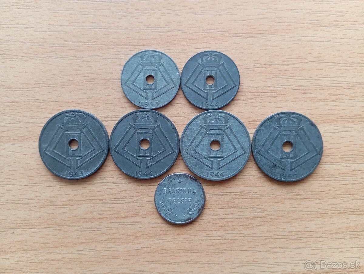 Belgické staré mince 1 - 2