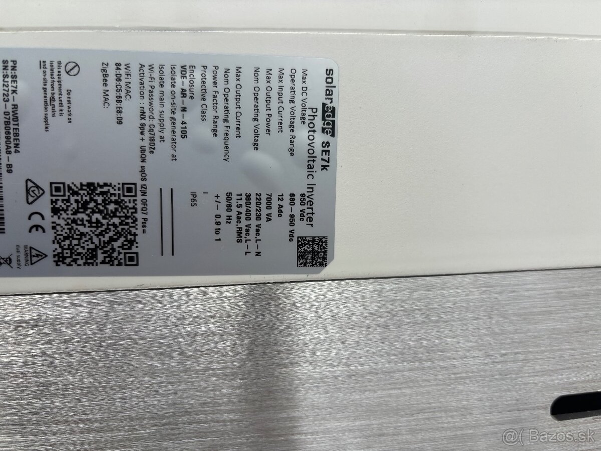 SOLAR EDGE SE7K – RW0TEBEN4 - 2
