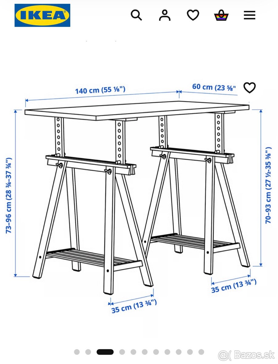 Drevené nohy stola IKEA - 2