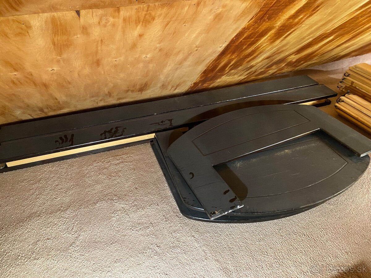 Masívna drevená posteľ tmavohnedá 100x212 - 2