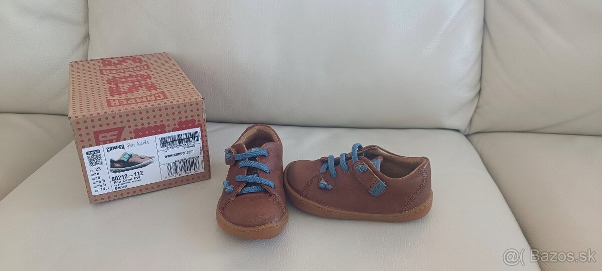 Detské barefoot kožené topánky Camper - 2