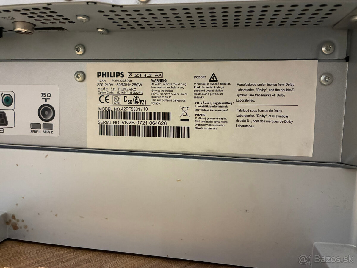 plazma Philips UVSH PDP42x3S000 - 2