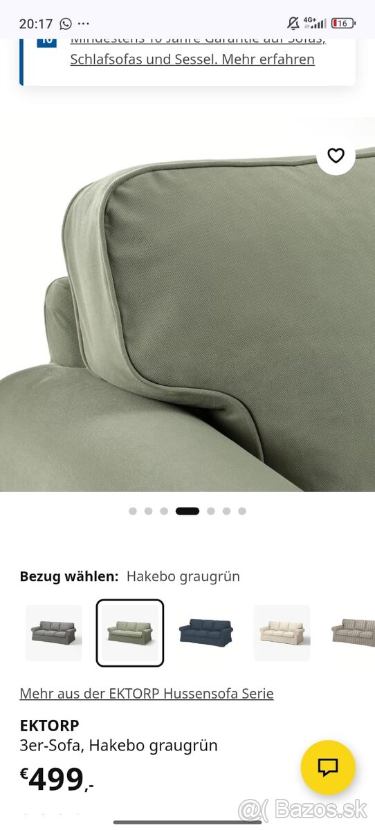 Predám gauč EKTORP - 2