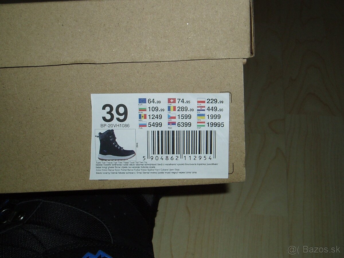 Zimné topánky, čižmy veľ. 39 - 2