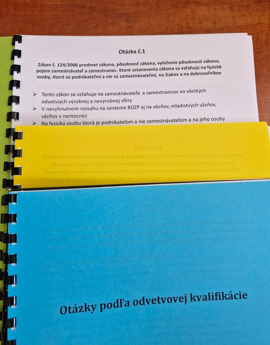 bezpečnostný technik - skúšky BT - 2