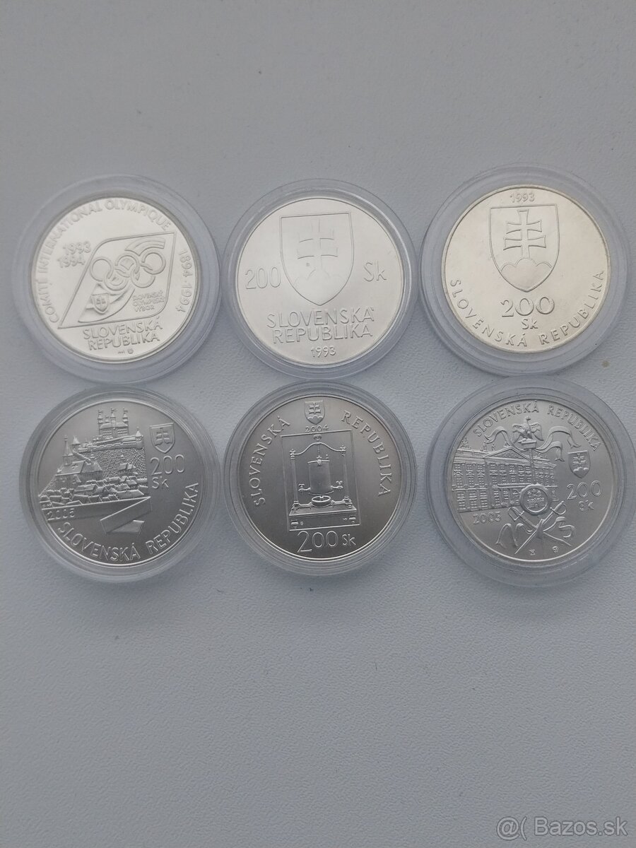 Mince Strieborne 200 koruny Bk - 2