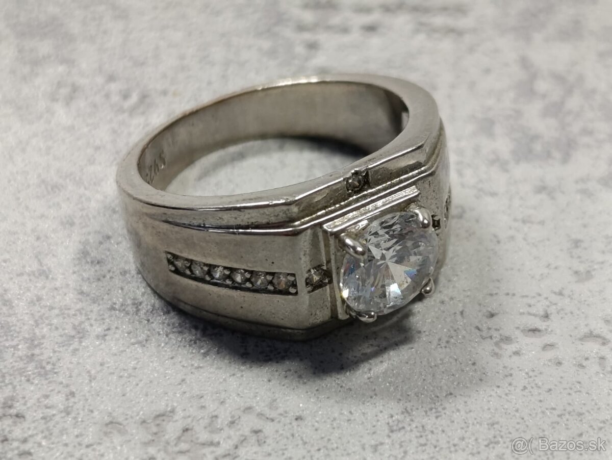 Krásný pánský prsten viz.foto, s kamínky, VEL.64 - 2