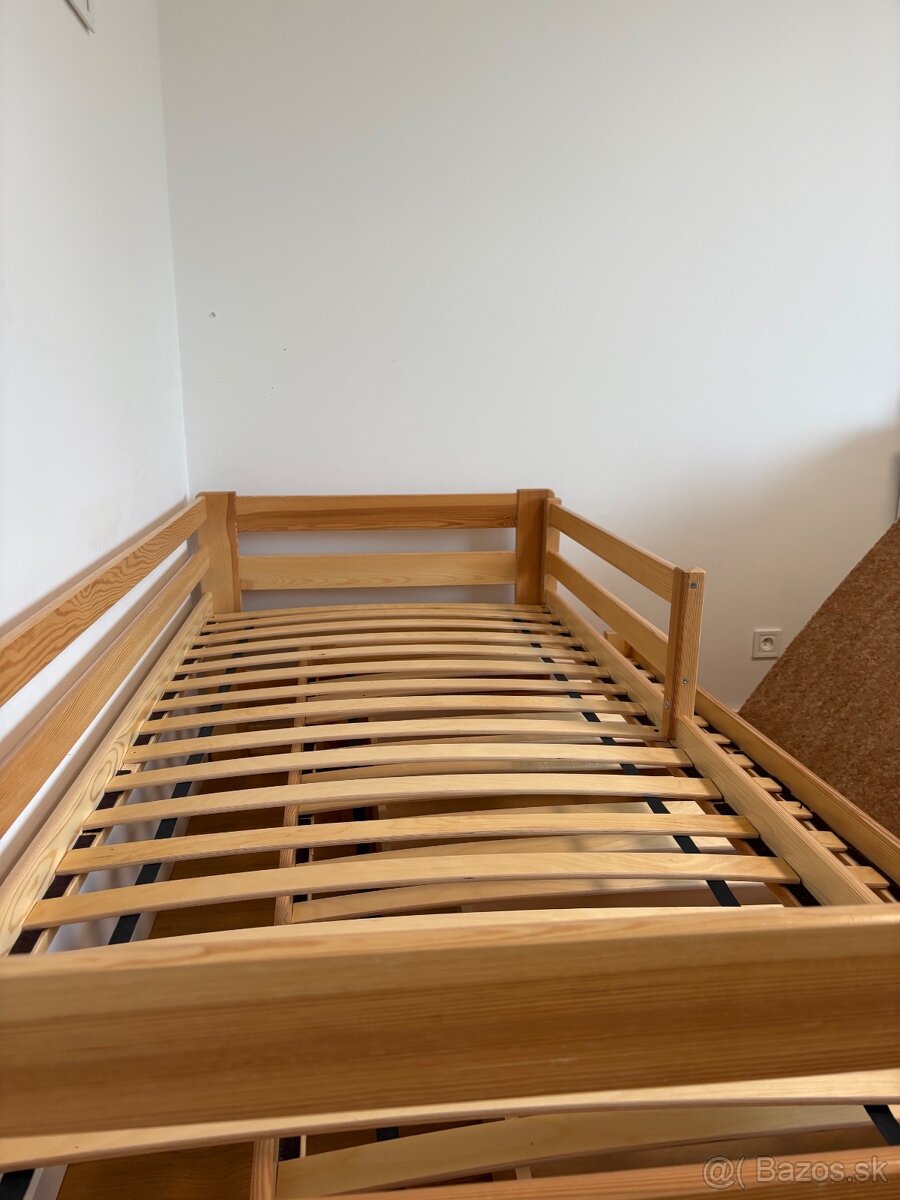 Detská rozťahovacia posteľ z masívu borovice 200x90 - 2