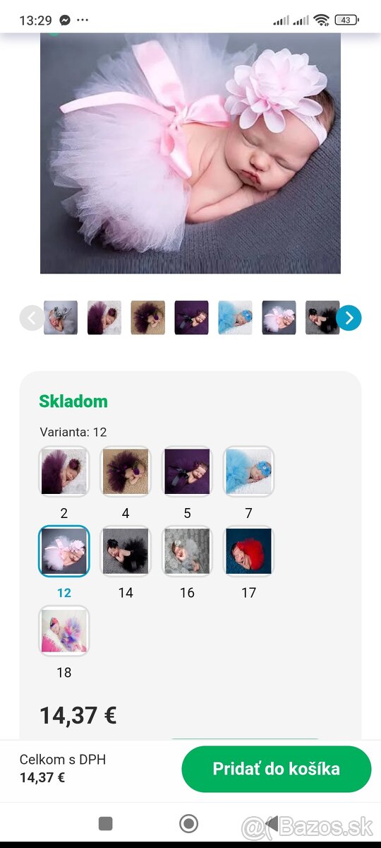 Suknička s čelenkou pre bábätko - 2