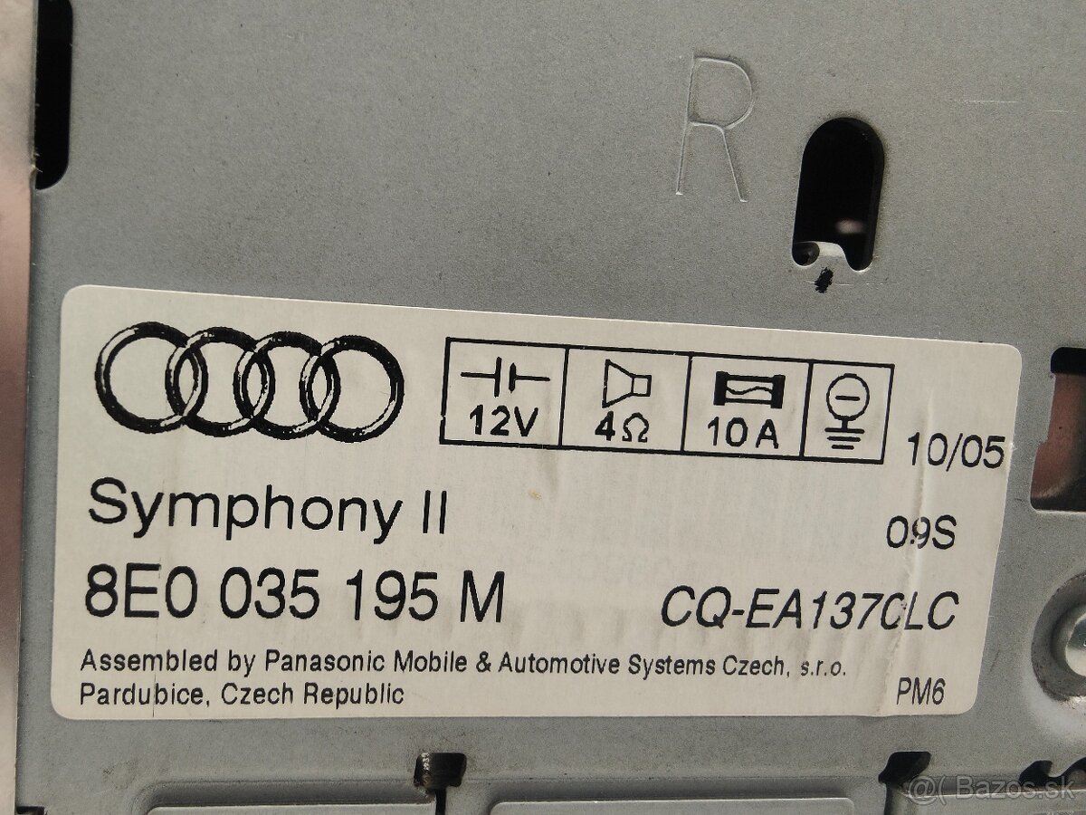 Autorádio Audi Symphony II. - 2
